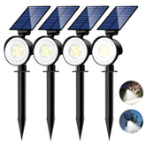 Nipify outdoor solar spotlights four pack with panel adjustment for optimal charging
