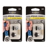 Nite Ize LED Upgrade II beam for AA Mini Maglite provides clear campsite visibility.