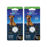 Nite Ize NiteDog light mounted on a collar for nighttime visibility