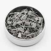 NNK fused Clapton coil Ni90+Ni80 closeup showing 0.26Ω for consistent builds.