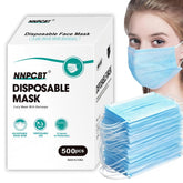 NNPCBT blue disposable masks packaging for bulk office and home use.