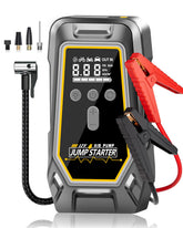 NOBIWA jumpstarter and air compressor front view for quick roadside power.
