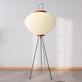 Nogy Noguchi Akari lamp with warm 3000K glow for cozy living rooms.