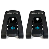 Nöhlster locking drill clip on belt enables hands-free tool access.