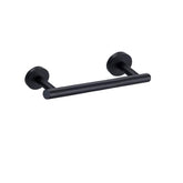 Nolimas matte black towel bar front view for neat towel organization