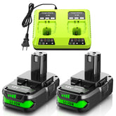Nonbliep 4Ah Ryobi 18V battery front view with LED status indicator