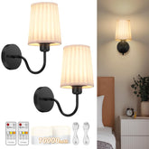 NookNova battery-operated wall sconce set 2 with magnetic LEDs for easy placement.