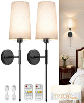 NookNova battery wall sconce pair on wall for stylish lighting