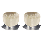 Nopwer turbine roof vent cover 20x20 in two-pack provides weather protection