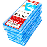 Northwest Enterprises vent filter 4x10 close-up showing blue and white layers for cleaner air