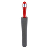 Norton Crystolon utility file with 14-inch wooden handle demonstrates field sharpening.