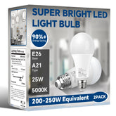 Nouscan bulb front view showing compact A21 design for bright living rooms