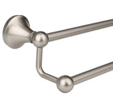 Ntipox antique double-towel bar in brushed nickel for stylish towel organization.