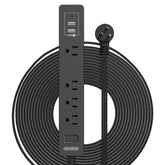 NTONPOWER flat extension cord 25 ft under rug enhances hidden power access