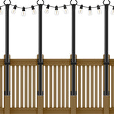 NUERPO 4-pack string light poles for 5ft outdoor use, durable and weatherproof.