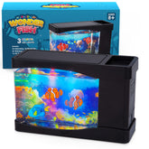 Nurily artificial fish tank with moving bubbles for calming office decor.
