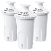 NUTTUTO 3-pack water filter box showing Brita compatibility.