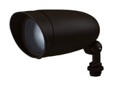 Nuvo SF76/646 outdoor landscape floodlight in dark bronze highlights paths and focal architecture.