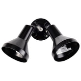 Nuvo SF77/701 two-light floodlight, front view, ideal for secure perimeter illumination.