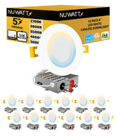 NUWATT 6-inch ultra-thin LED recessed light installed in ceiling for clean illumination
