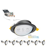NUWATT 6-inch gimbal light front view for modern ceilings.