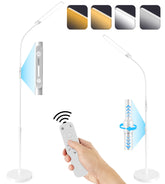 NXONE LED floor lamp in height-adjustable pose for versatile seating areas