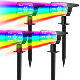 NYMPHY 4-pack solar color lights brighten garden paths with vibrant color options.