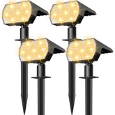NYMPHY solar lights outdoor IP68 close-up with 56 LEDs for bright garden accents