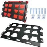 NyVoozy Milwaukee Packout wall mount plate on a garage wall enabling organized storage