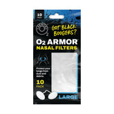 O2 Armor nose filter closeup worn during welding to reduce dust exposure