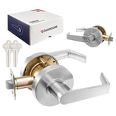 Oakmoore exterior lever keyed access enhances storeroom security.