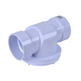 Oatey 4in PVC backwater valve front view with elastomeric seal for backflow protection