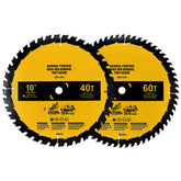 OEM Home 2-pack 10in blades in box for easy setup and precise cuts.