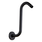 OFFO shower arm 10in high-rise goose neck enables comfortable overhead rainfall experience.