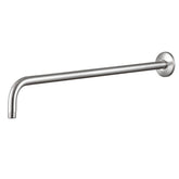 OFFO shower arm with flange in brushed nickel delivers durable, leak-resistant styling
