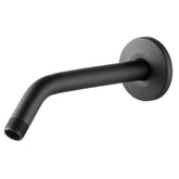 OFFO ten-inch shower arm with flange in matte black for a stylish, durable bathroom upgrade