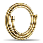 OFFO shower hose anti-kink connection reduces tangling during baths.