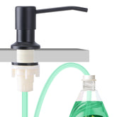 OHiHi built-in kitchen sink soap dispenser with stainless steel body for clean, discreet use.