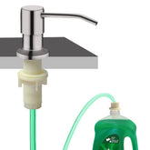 OHiHi soap dispenser built-in sink with brushed nickel finish for durable, convenient handwashing.