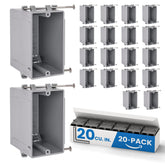 OHLECTRIC 1-gang new-work outlet box with stud mounting for quick installation