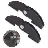 Ohoho BBQ smoker hinge 8x2.25 inch front view illustrates durable weld-on design for smoker doors.