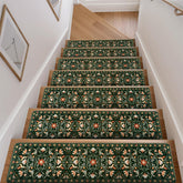 OJIA floral stair treads with non-slip backing for safer steps.
