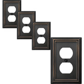 OKAWYC Adler aged bronze wall plate with 1-gang design enhances decor