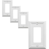 OKAWYC Adler wall plate white, four-pack, durable metal style for any room.