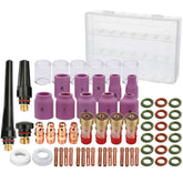 OKBA 63-piece TIG torch accessories kit for WP-17/18/26, versatile for welding projects