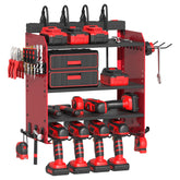 OKCHILD power tool organizer wall mount during installation for a clean, accessible workspace.