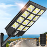OKPRO solar lights outdoor full unit provides bright, all-night illumination for large areas