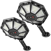 OKPRO solar street light with 360° coverage for wide yard illumination