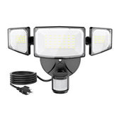 Olafus 50W motion sensor outdoor light front view with bright output