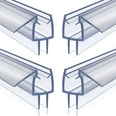 Olaismln frameless bottom seal on glass creates a water barrier.